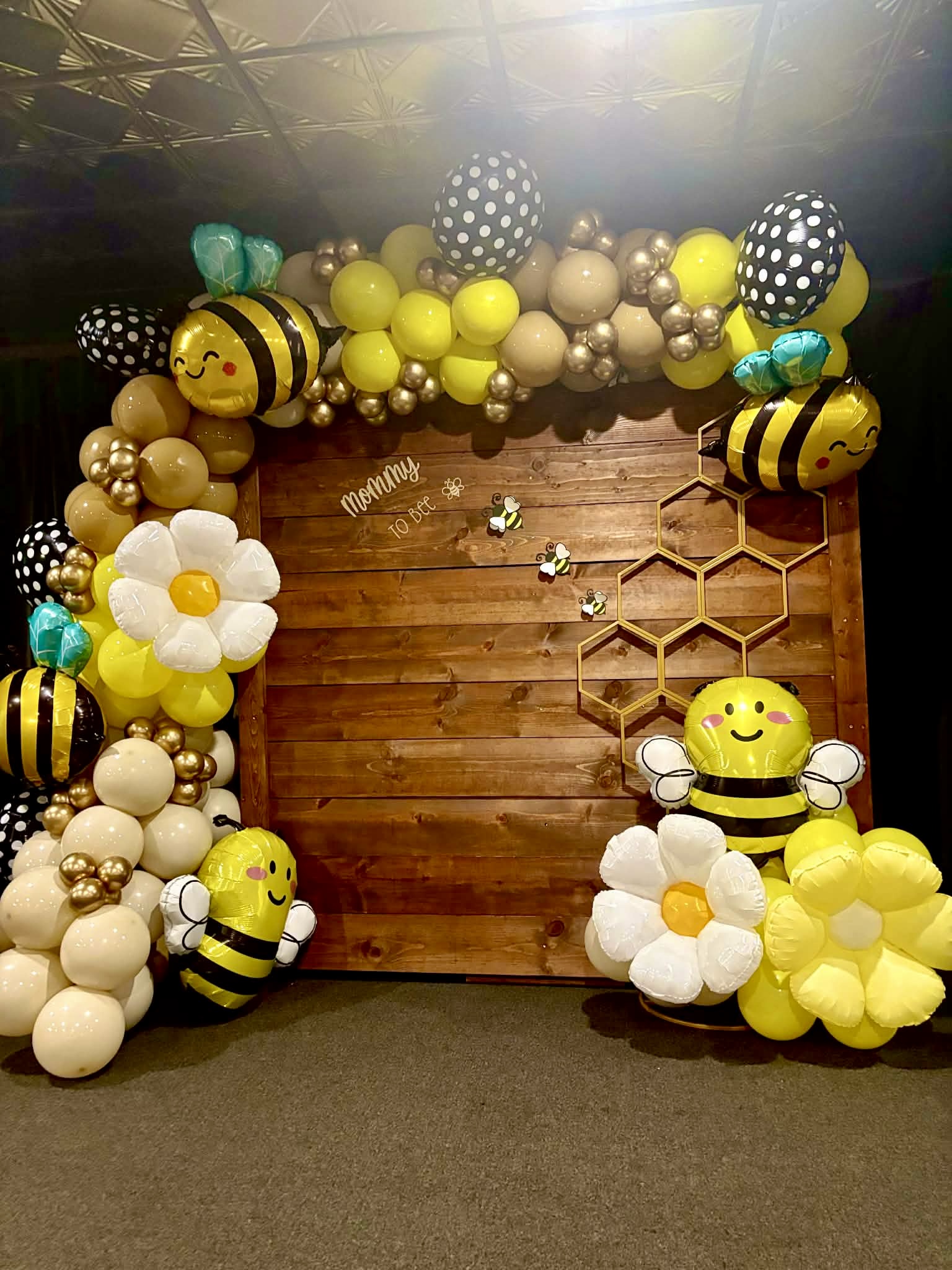Bee theme baby shower garland