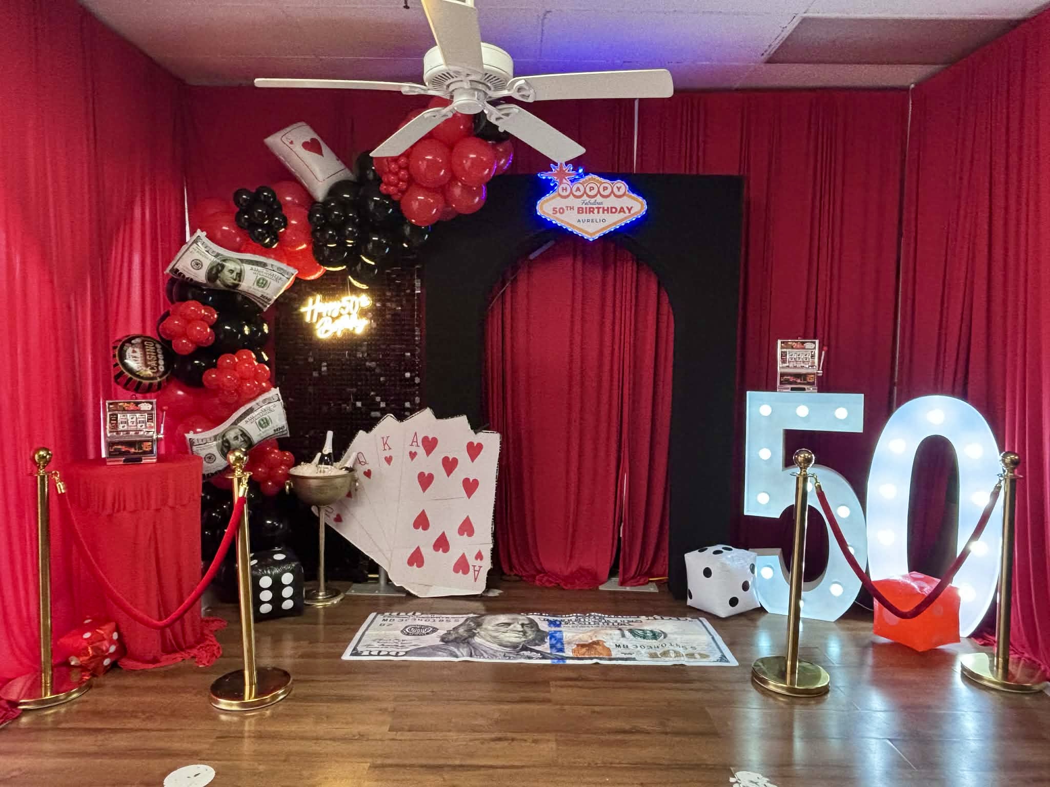 Casino Vegas birthday setup