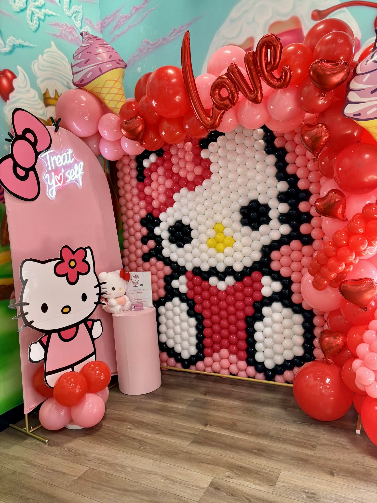 Balloon styling celebration setup